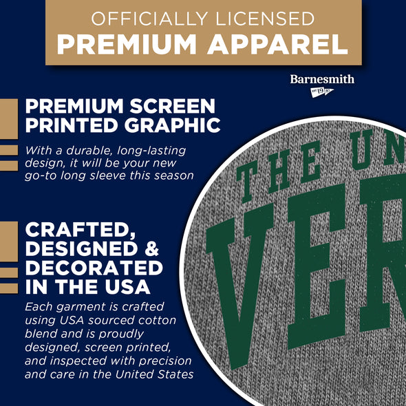 University of Vermont Classic Long Sleeve T-Shirt (Charcoal Grey)