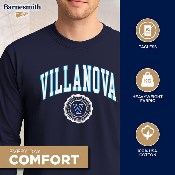 Villanova University Heritage Long Sleeve T-Shirt (Navy)