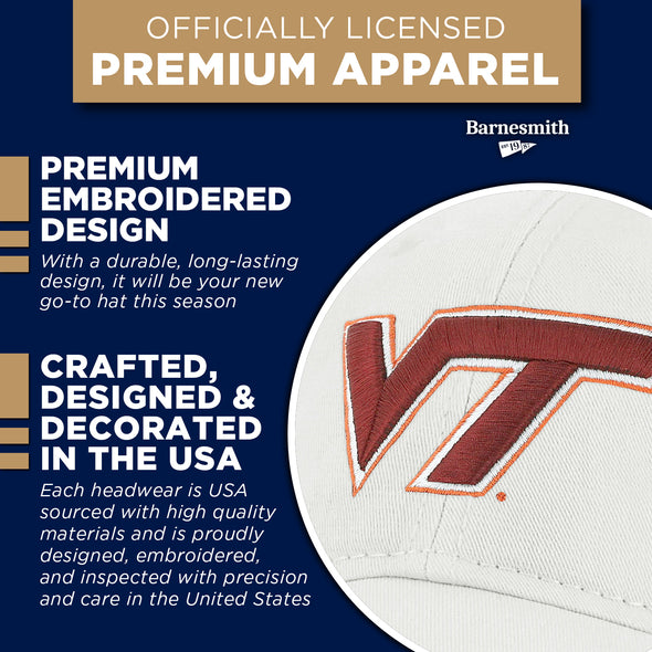 Virginia Polytechnic Institute and State University Spirit Baseball Hat One-Size (White)