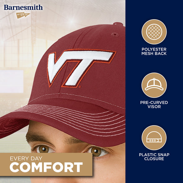 Virginia Polytechnic Institute & State University Sideline Trucker Hat One-Size (Burnt Henna/White)