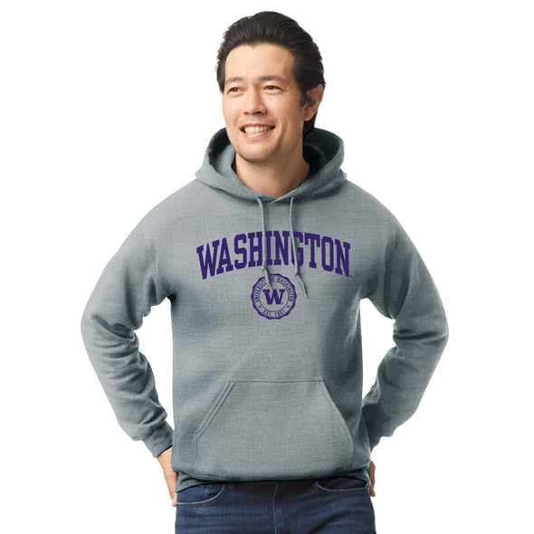 University of Washington Heritage Hooded Sweatshirt (Charcoal Grey)