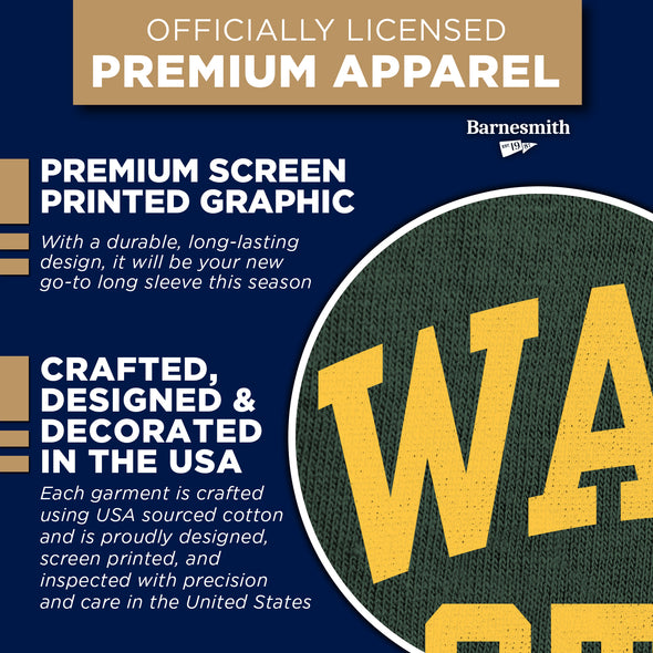 Wayne State University Classic Long Sleeve T-Shirt (Hunter Green)
