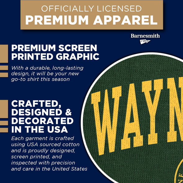 Wayne State University Heritage T-Shirt (Hunter Green)