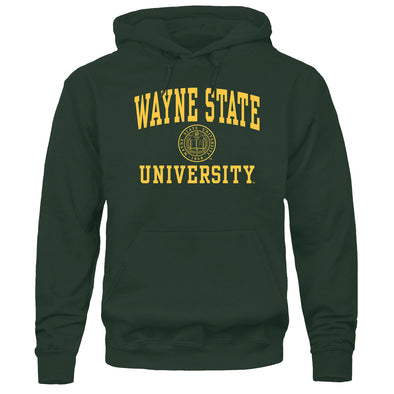 Wayne State University Heritage Hooded Sweatshirt (Hunter Green)