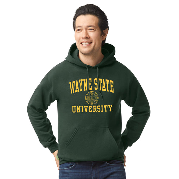 Wayne State University Heritage Hooded Sweatshirt (Hunter Green)