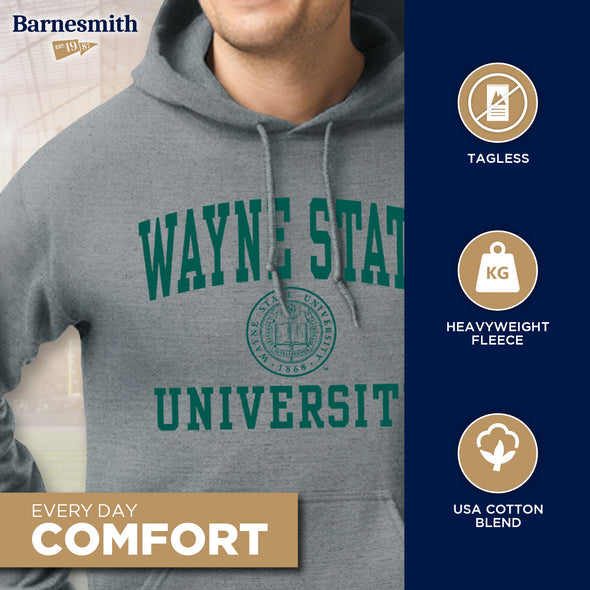 Wayne State University Heritage Hooded Sweatshirt (Charcoal Grey)