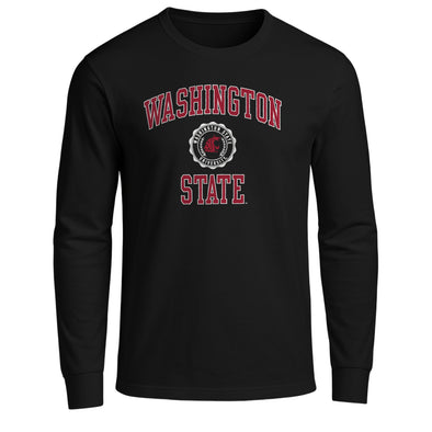 Washington State University Heritage Long Sleeve T-Shirt (Black)