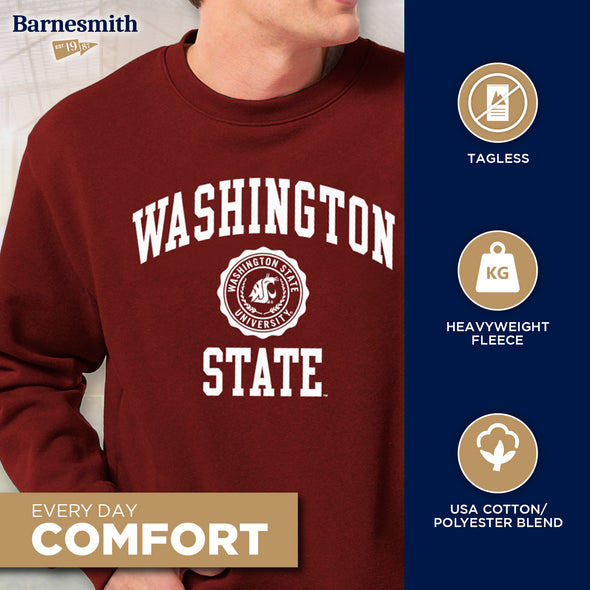Washington State University Heritage Crewneck Sweatshirt (Crimson)