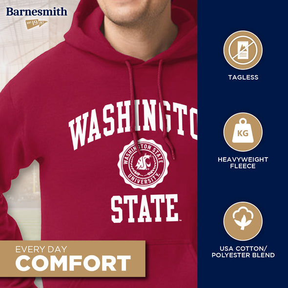 Washington State University Heritage Hooded Sweatshirt (Crimson)