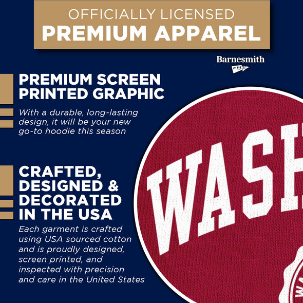 Washington State University Heritage Hooded Sweatshirt (Crimson)