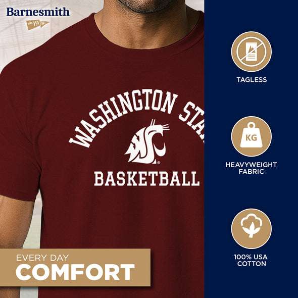 Washington State University Basketball T-Shirt (Crimson)