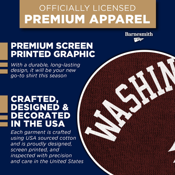 Washington State University Basketball T-Shirt (Crimson)