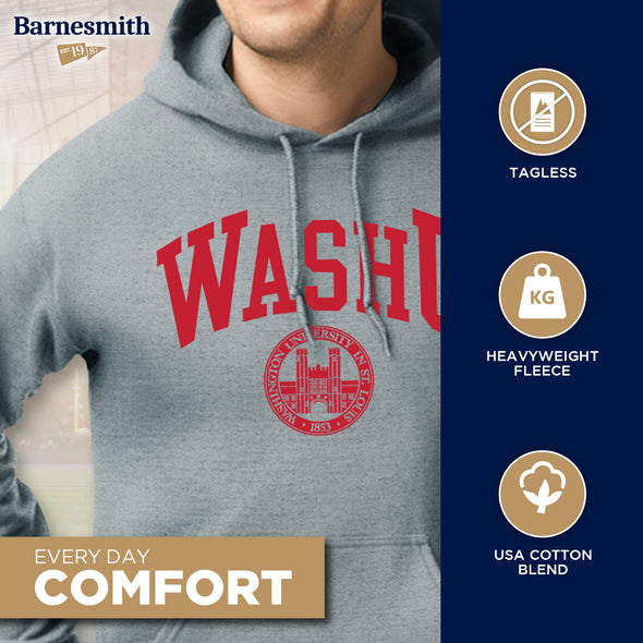 Washington University in St. Louis Heritage Hooded Sweatshirt (Charcoal Grey)