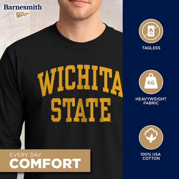 Wichita State University Classic Long Sleeve T-Shirt (Black)
