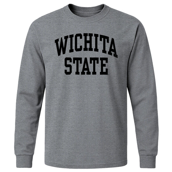 Wichita State University Classic Long Sleeve T-Shirt (Charcoal Grey)