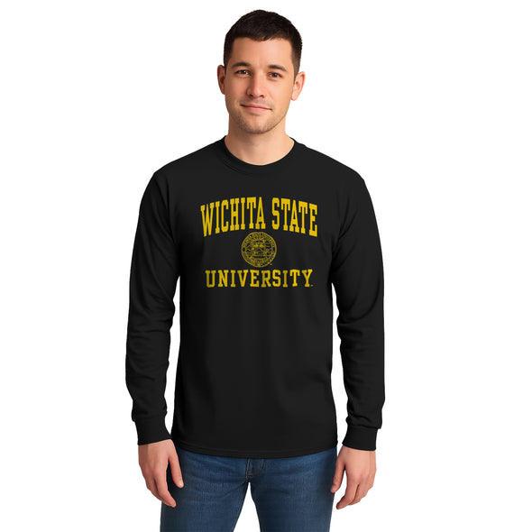 Wichita State University Heritage Long Sleeve T-Shirt (Black)