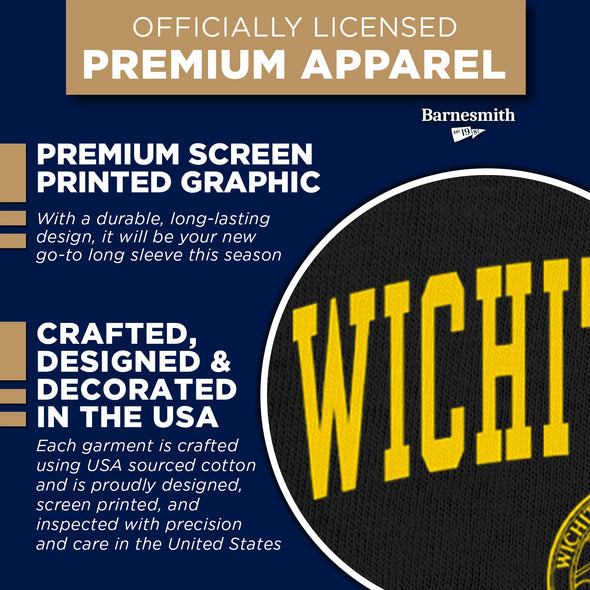 Wichita State University Heritage Long Sleeve T-Shirt (Black)