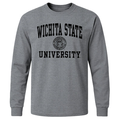 Wichita State University Heritage Long Sleeve T-Shirt (Charcoal Grey)
