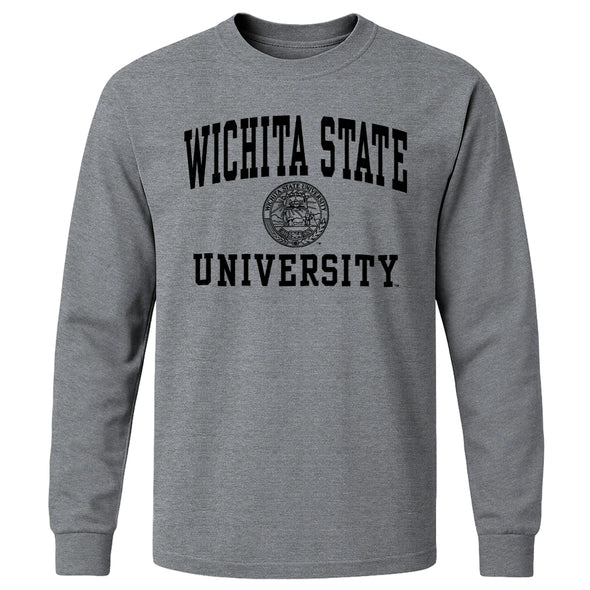 Wichita State University Heritage Long Sleeve T-Shirt (Charcoal Grey)