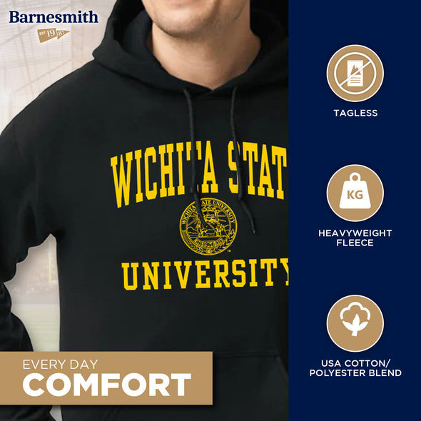 Wichita State University Heritage Hooded Sweatshirt (Black)