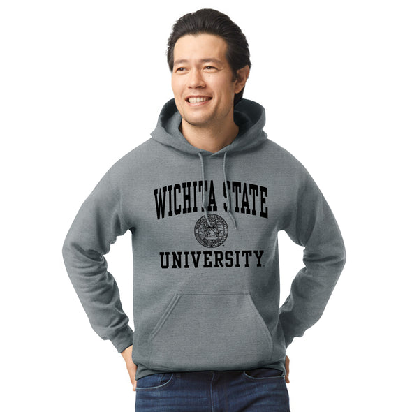 Wichita State University Heritage Hooded Sweatshirt (Charcoal Grey)
