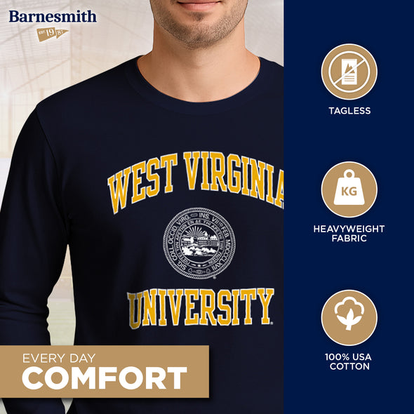 West Virginia University Heritage Long Sleeve T-Shirt (Navy)