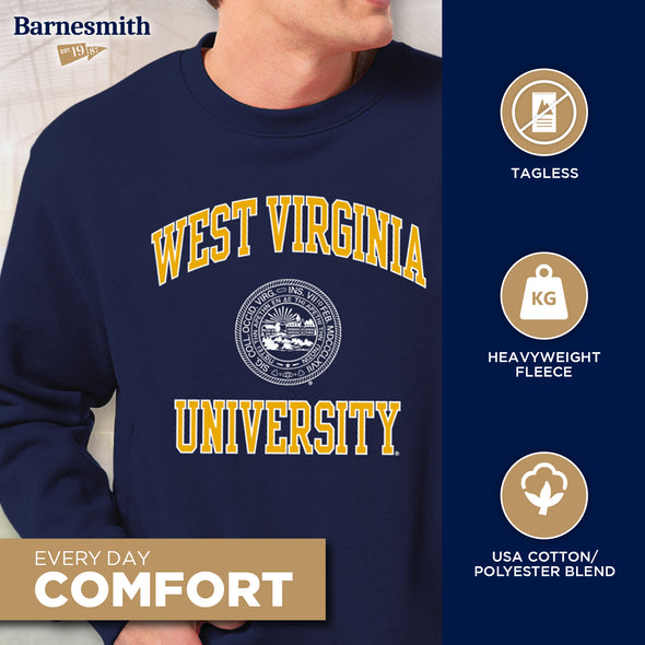 West Virginia University Heritage Crewneck Sweatshirt (Navy)