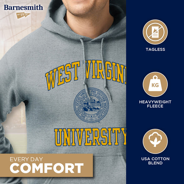 West Virginia University Heritage Hooded Sweatshirt (Charcoal)