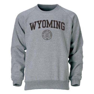 University of Wyoming Crewneck Sweatshirt Heritage (Charcoal Grey)