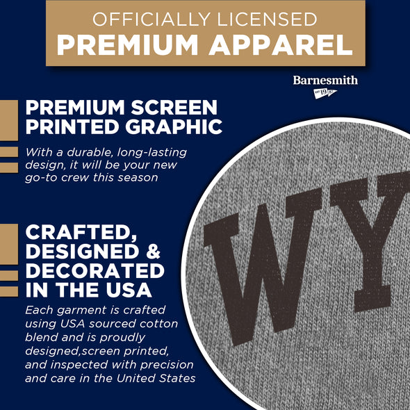 University of Wyoming Crewneck Sweatshirt Heritage (Charcoal Grey)