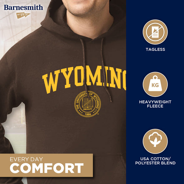 University of Wyoming Heritage Hooded Sweatshirt (Brown)