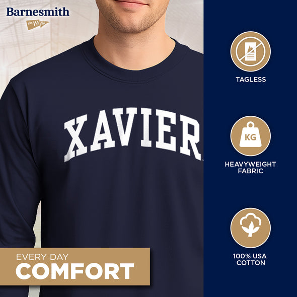 Xavier University Classic Long Sleeve T-Shirt (Navy)