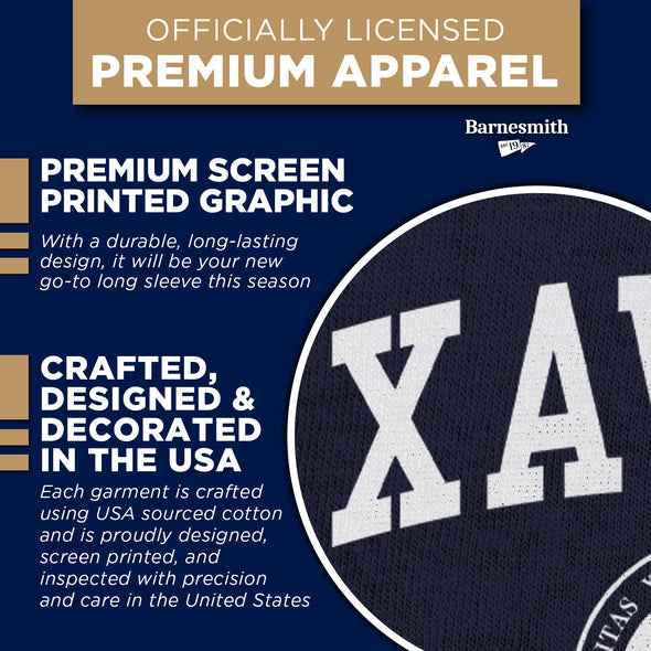 Xavier University Heritage Long Sleeve T-Shirt (Navy)