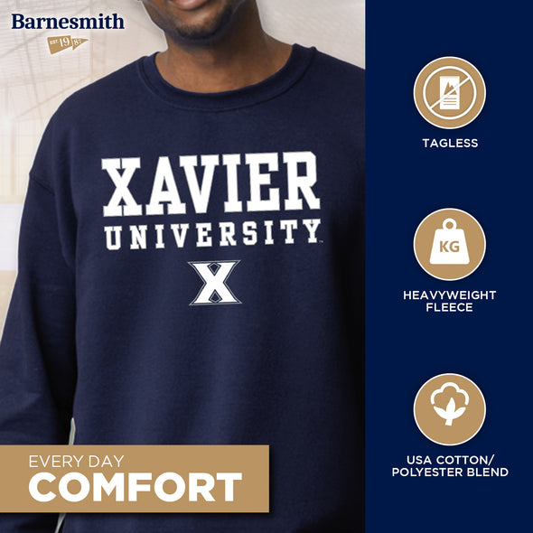 Xavier University Spirit Sweatshirt (Navy)