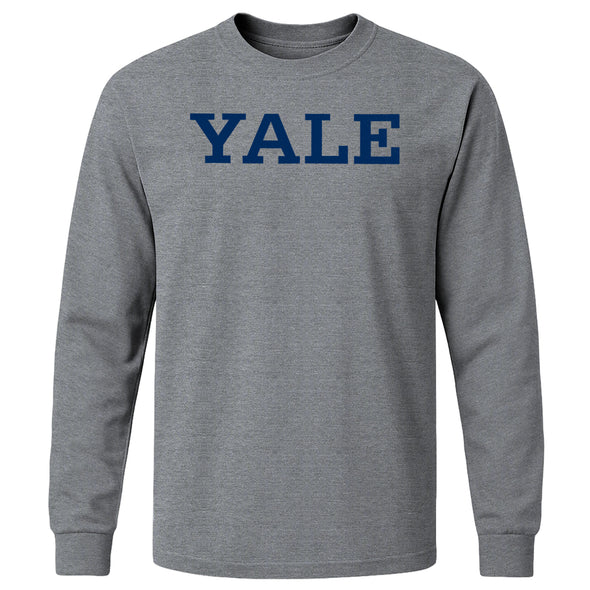 Yale Classic Long Sleeve T-Shirt (Charcoal Grey)
