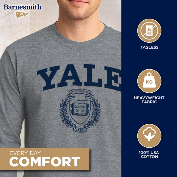 Yale Heritage Long Sleeve T-Shirt (Charcoal Grey)
