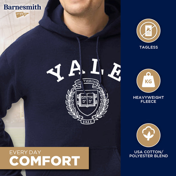 Yale Heritage Hooded Sweatshirt (Navy)