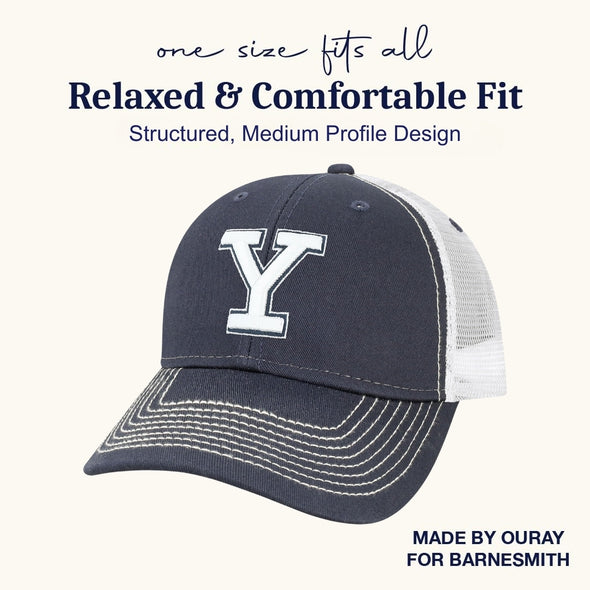 Yale University Sideline Trucker Hat One-Size (Navy/White)