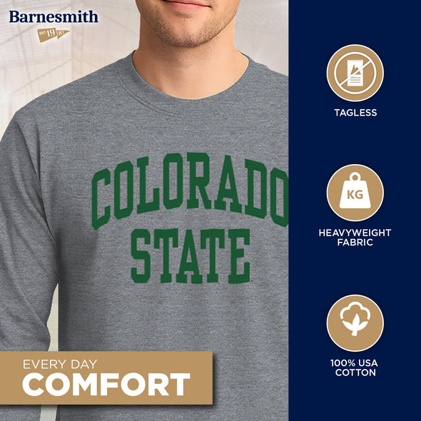 Colorado State University Classic Long Sleeve T-Shirt (Charcoal Grey)