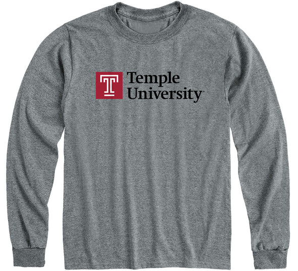 Temple University Heritage Long Sleeve T-Shirt II (Charcoal Grey)