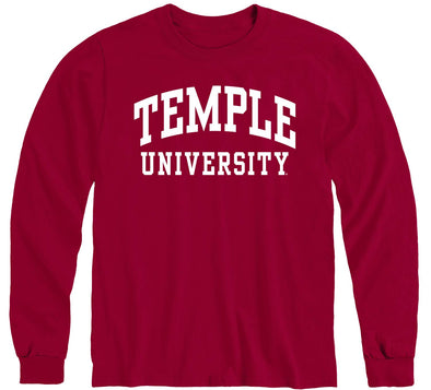 Temple University Classic Long Sleeve T-Shirt (Cardinal)