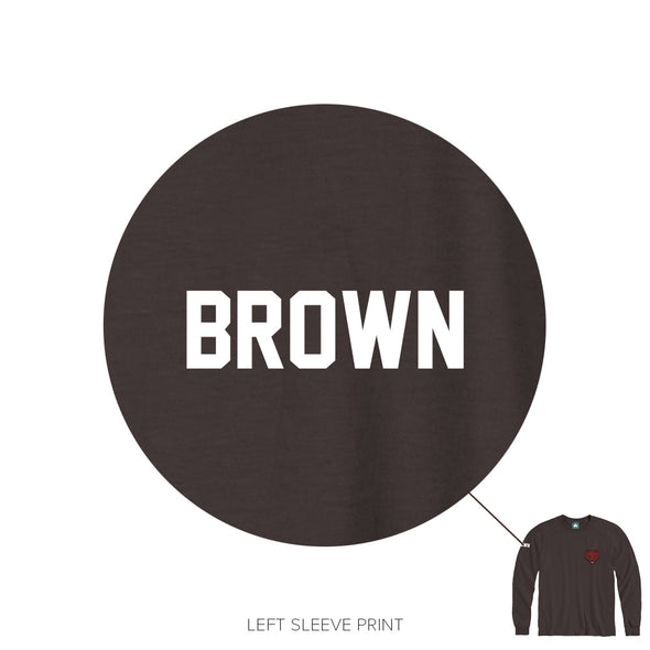 Brown Mascot Long Sleeve T-Shirt (Brown)
